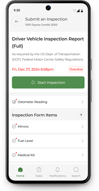 Ensure compliance across your driver vehicle inspection report